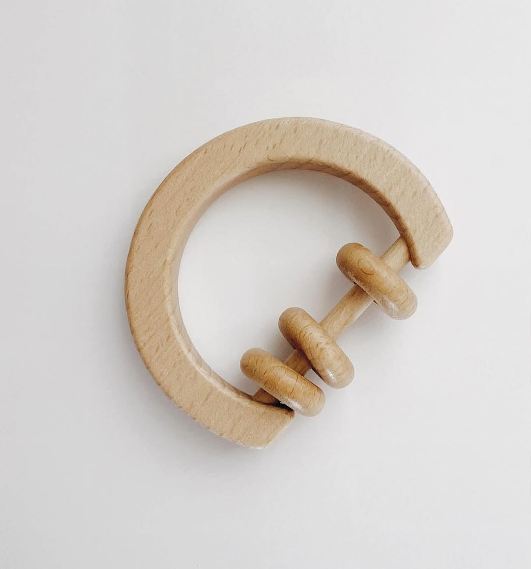 Neem Wood Moon Rattle
